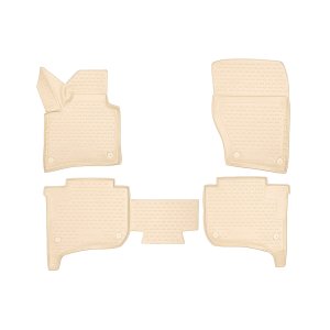 Porsche Cayenne Floor Mats - Omac - Rubber TPE 4 Pcs - Beige - '11-'18